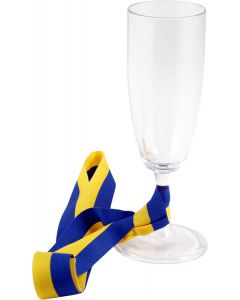 Student Champagneglas med Sverigeband