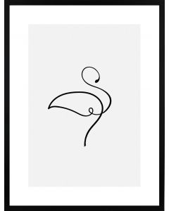 Poster 30x40 Light Drawing Swan (Planpackad)