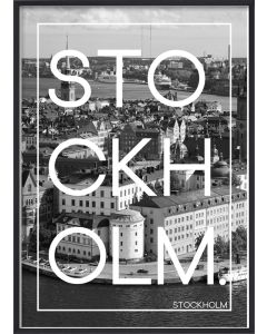 Poster 30x40 B&W Stockholm 2 (planpackad)